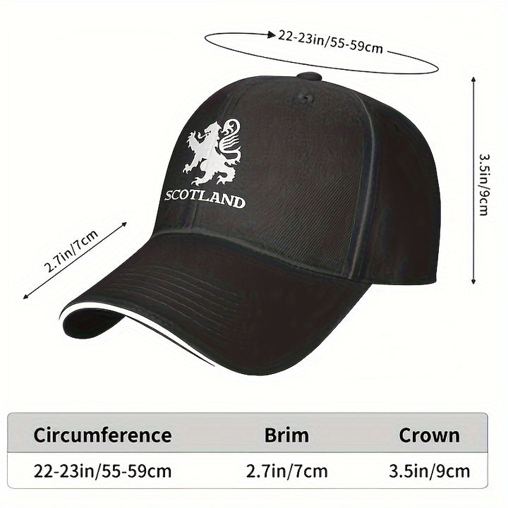 Gorra de béisbol clásica hippie con visera curva, gorra de camionero con estampado de león escocés, gorra snapback para deportes al aire libre casuales