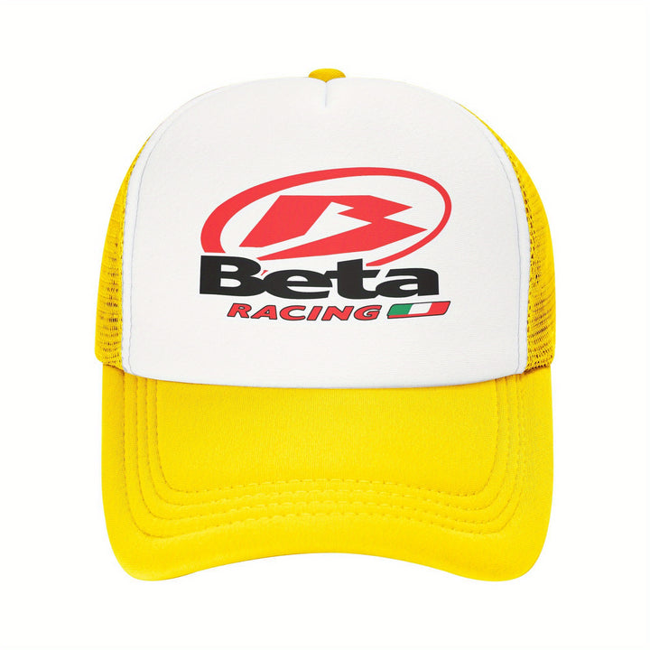 Gorra de béisbol Beta RACING de novedad para hombres y mujeres, gorra de malla ligera y transpirable, poliéster, gorra ajustable de camionero, diseño de dos tonos, adecuada para todas las estaciones, buena opción para regalos de vacaciones