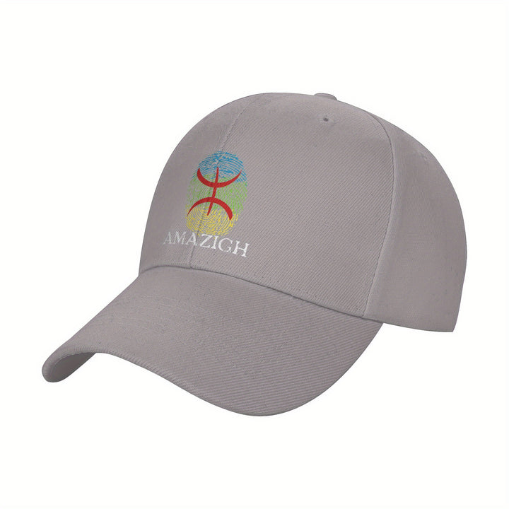 1 pieza de gorra de béisbol de poliéster con huella dactilar Amazigh, gorra de golf ajustable y transpirable, visera de moda con borde curvo para hombres y mujeres, gorra de sol ligera y casual Y2K, visera de sol Ha.