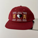 Gorra de Béisbol Rojo Vino para Hombres y Mujeres - Gorra Ligera Ajustable con Diseño Yin-Yang & León, Símbolos Ocultistas, Texto Occultista - Accesorio Urbano Gótico Hip-Hop