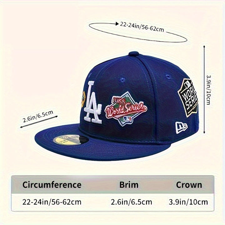 Gorra de béisbol New Era LA Hard Top ajustable con bordado y visera plana, bordado 3D para deportes al aire libre, pesca, caza y uso casual - Gorra de béisbol para hombre para todas las estaciones