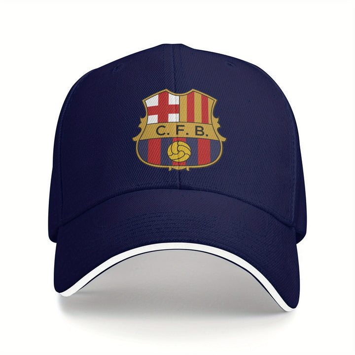 Gorra de Béisbol Barcelona para Hombre - Visera Curva, Protección Solar SPF con Recubrimiento PVC, Ligera y Duradera - Regalo Ideal para Aficionados del Fútbol (), Diseño Deportivo, Actividades al Aire Libre