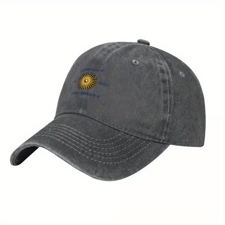 Gorra de béisbol de la Universidad de Utrecht - Negra con bordado dorado, sombrero de lujo para hombres y mujeres, diseño elegante con motivos de sol, perfecto para deportes o uso casual, gorra de béisbol.