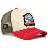 Gorra de béisbol bordada de Tom y Jerry de Warner Bros, para eventos deportivos al aire libre, gorra de gasa, estilo hip-hop urbano