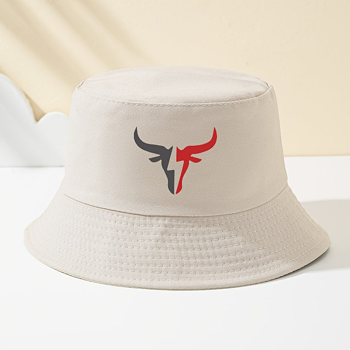 Gorra Unisex Ajustable Negra con Logo de Toro Rayo Rojo - Gorro Estiloso para Pesca, Camping y Playa, Regalo Ideal para Hombres y Mujeres, Gorra Trucker Primavera-Verano, Tela No Elástica