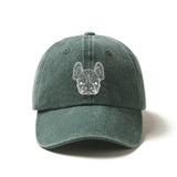 Gorra de Béisbol con Estampado de Bulldog Francés Divertido, Diseño Unisex, Gorra Trucker Negra Papa, Color Sólido Transpirable y Cómoda, Tamaño Ajustable para Parejas, Ideal para Viajes al Aire Libre, Playa, Ciclismo, Senderismo o Caza, Regalo Perfecto p