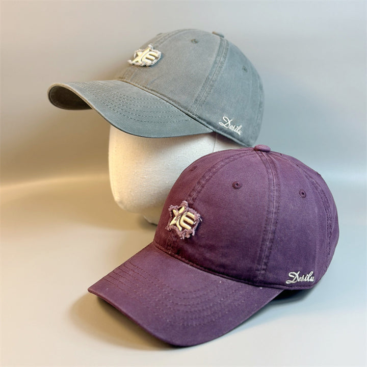 Nueva gorra de béisbol bordada para todas las estaciones, elegante sombrero de sol unisex para exteriores, versátil sombrero de pato para parejas.