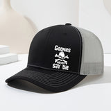 Goonies Never Say Die Gorra de Camionero con Calavera y Huesos Cruzados - Gorra Ajustable Transpirable para Hombres y Mujeres, Diseño /Blanco para Deportes al Aire Libre, Senderismo, Pesca (Primavera/Verano), Ropa Temática Fantástica, Fácil Cuidado