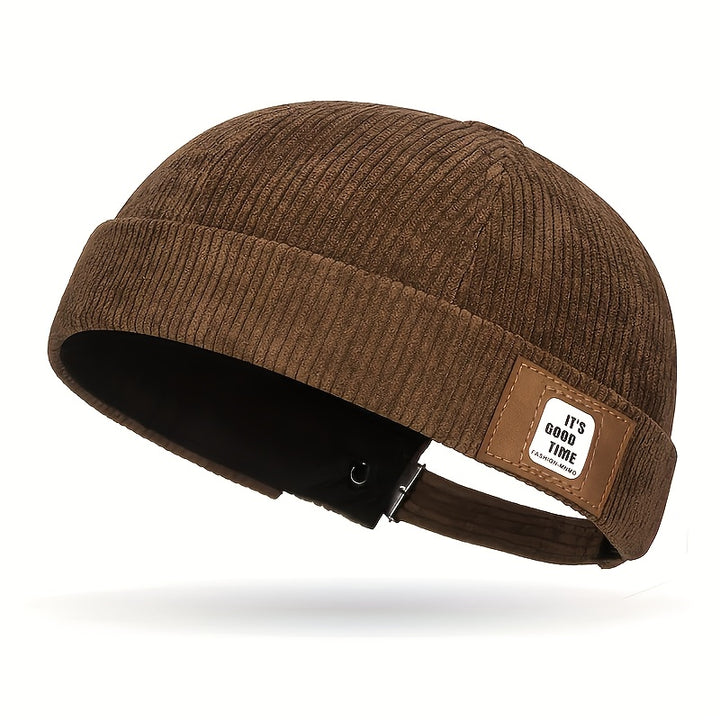 Gorro de terciopelo con letras para primavera y otoño, estilo elegante y versátil, ideal para motociclistas, actividades al aire libre y compras, hecho de material duradero
