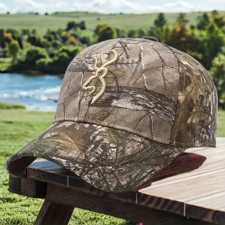 Gorra unisex tie-dye con diseño de camuflaje bordado en 3D, ajustable con cierre de presión, parte trasera de malla transpirable, protección solar para actividades al aire libre, gorra deportiva casual para hombres y mujeres, accesorio duradero