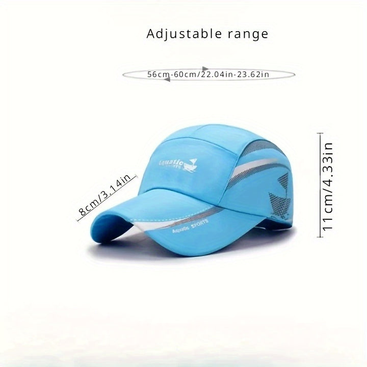 Gorras de béisbol ligeras y de secado rápido - Estilo de barco de vela, espalda de malla transpirable, ajuste ajustable para deportes al aire libre, pesca, senderismo y caminatas urbanas (blanco y azul marino)