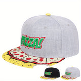 1 Gorra de béisbol PIZZA para hombre, gorra ajustable casual para exteriores, ideal para viajes de primavera y otoño y para la playa.