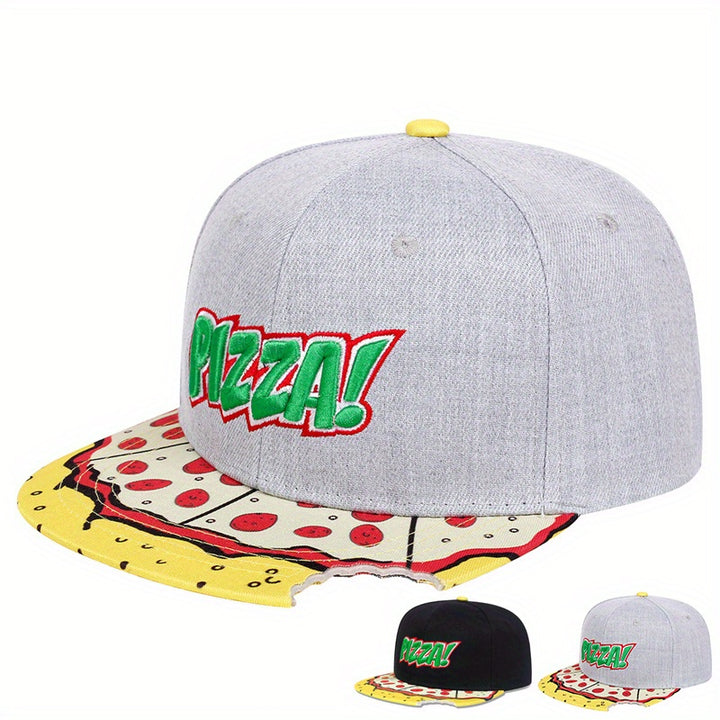 1 Gorra de béisbol PIZZA para hombre, gorra ajustable casual para exteriores, ideal para viajes de primavera y otoño y para la playa.