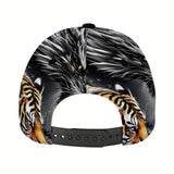 1 pieza, gorra de béisbol ajustable y transpirable con diseño de tigre y dragón majestuoso - Tejido ligero y no elástico para deportes al aire libre, baile, skateboarding y uso casual - Lavable en máquina, regalo perfecto para Navidad y Halloween, gorro v