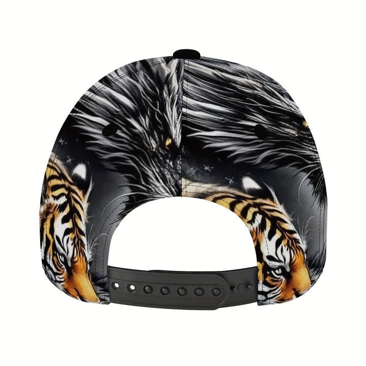 1 pieza, gorra de béisbol ajustable y transpirable con diseño de tigre y dragón majestuoso - Tejido ligero y no elástico para deportes al aire libre, baile, skateboarding y uso casual - Lavable en máquina, regalo perfecto para Navidad y Halloween, gorro v