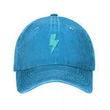 Gorra de béisbol con rayo de trueno azul 2025 - Lindo, transpirable y de rayón con protección solar para hombres y mujeres, ideal para golf, pesca y actividades al aire libre, gorra de pesca.
