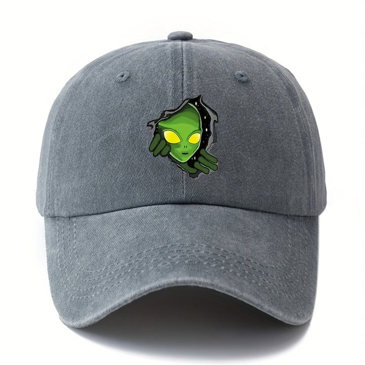 Gorra de Béisbol MAKEFGE con Diseño Alien para Hombres y Mujeres - Gorra Ajustable Snapback Trucker con Estampado Verde Vibrante, Diseño de 6 Paneles, Tela Duradera para Camping al Aire Libre, Uso Casual (/Beige/Rosa/Azul Verdoso). Tela Tejida