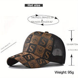1 gorra de béisbol para hombre con diseño de calavera y alas, parte trasera de malla transpirable, cierre ajustable, patrones en negro y rojo, ideal para viajes al aire libre y béisbol