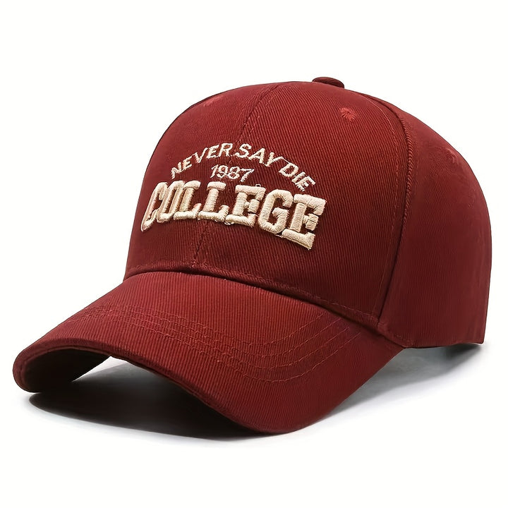 Gorra de béisbol de moda para mujer con letras bordadas, perfecta para salidas de primavera, vacaciones y uso casual.