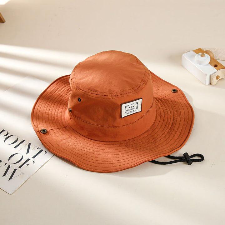 1 sombrero de cubo de protección solar para niños de secado rápido - Beige, correa ajustable para el mentón, nylon ligero, ideal para actividades al aire libre y acampar, edades 3