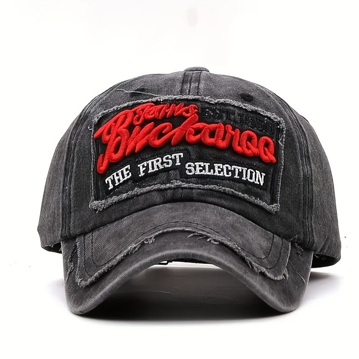 Gorra de béisbol con bordado 3D y letras de parche lavado, gorra de pato versátil para hombres y mujeres, gorra de ala curva para conductores de camiones.