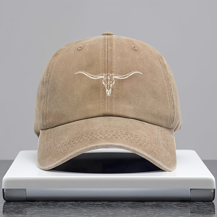 Gorra de Béisbol Retro con Calavera Occidental - Gorritos Ajustables Snapback para Hombres y Mujeres, Diseño Ligero & Duradera Unissexo Ideal Para Camping