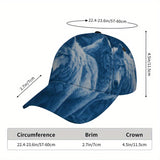 1 gorra Snapback de poliéster ligero con estampado vibrante de lobos azules en sombras del bosque - Ideal para estilo urbano, running y deportes, Ropa Casual,Sombreros para Exteriores,Diseño Funky,Ajuste Cómodo,Sombrero Elegante,Amantes del Streetwear,Ent