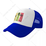 Gorra de Béisbol Ajustable de Malla Transpirable con Grafiti de Palmeras Vibrantes - Estilo Hip-Hop, Sombrero de Playa de Verano para Hombres y Mujeres, Lavable a Máquina