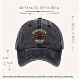 Gorra de Caza para Hombres/Mujeres - Sombrero de Exploración en la Naturaleza con Gráfico de Rifle, Gris Oscuro/Oliva, Accesorio para Cazadores y Actividades al Aire Libre, Lavable a Mano, Diseño Resistente, Tela Duradera, Ideal para Camping y Deportes de