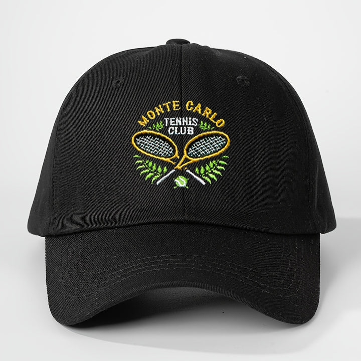 1 Gorra de Béisbol MONTE CARLO Bordada Unisex Ajustable y Transpirable para Mujer, Sombrero de Golf con Visera Curva Moda Verano Y2K para Parejas