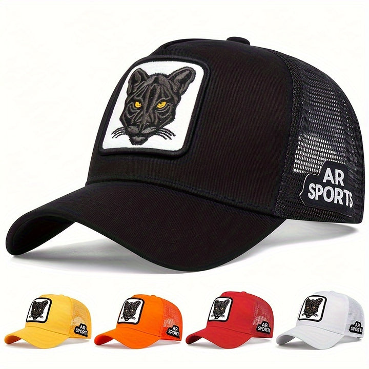 Gorra de béisbol negra para hombre con bordado de animal - Ideal para salidas de primavera/verano