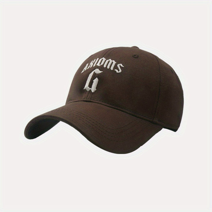 Gorra de béisbol para mujer y hombre - Gorra ajustable con G-Letra, marrón/beige/azul marino/negro, ligera y suave para deportes, eventos diarios y formales - Diseño paquetero para almacenamiento fácil, ropa de cabeza al aire libre, elegante, duradera, mo