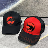 2 gorras de béisbol unisex, gorra de malla transpirable ajustable con gato relámpago bordado, tela acrílica 100% no elástica, recubierta en PVC, livianas para deportes al aire libre y uso diario, ideal para regalos de San Valentín, Carnaval y Festival de