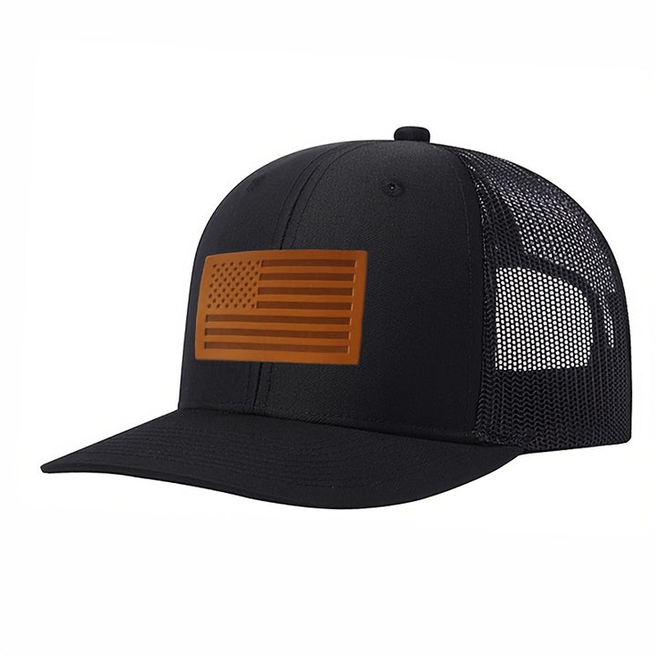 Gorra de Camionero con Bandera Americana Ajustable Snapback - Parte Tras Mesh Transpirable y Gorro Sólido, Unisex para Deportes al aire libre Estilo Dad Hat Diseño Bicolar Patriótico Confort Todo el año Ideal Regalo 4to Julio Uso Casual Accesoario Patrio