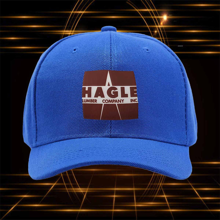 Gorra de Béisbol con Logo de Hagle Lumber Company Inc - Emblema Oficial de HAGLE, Gorra Snapback Ligera para Motocicletas, Deportes al Aire Libre y Eventos de Leñadores, Blanca con Parche de Logo Marrón (Lavable a Mano, Patrocinadores con Logo)