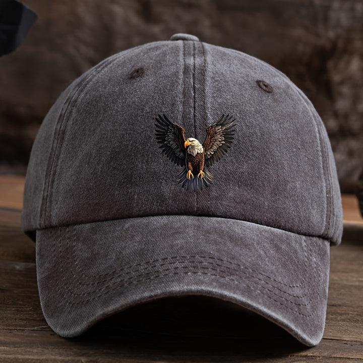 Gorra de béisbol para hombre con estampado de águila, sombrero versátil de moda hip-hop para exteriores