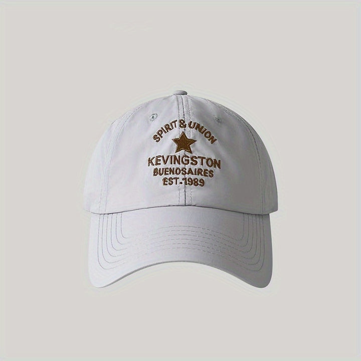Gorra de béisbol bordada de secado rápido delgada para mujer - Sombrero de sol transpirable con hebilla ajustable, diseño ligero y elegante, perfecto para actividades al aire libre, ropa casual y regalos de vacaciones, sombrero de sol.
