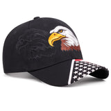 Gorra de béisbol ajustable con bordado tridimensional de águila, ideal para viajes, pesca y deportes, el regalo perfecto para amigos y familia