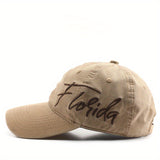 Gorra Unisex de Primavera/Otoño con Bordado Retro y Visera Curva, Gorros Baseball para Mujer al Aire Libre