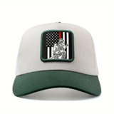 Gorra de béisbol unisex con malla trasera, bandera de EE. UU. y bomberos ajustable, gorra trucker estilo hip hop anime, gorra transpirable para verano al aire libre