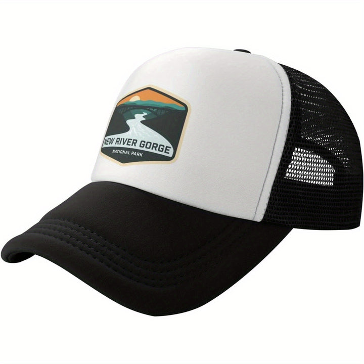 Gorra de béisbol transpirable para hombres, adecuada para hombres y mujeres, ajustable, perfecta para actividades al aire libre de verano en el Parque Nacional del Nuevo Río Gorge.