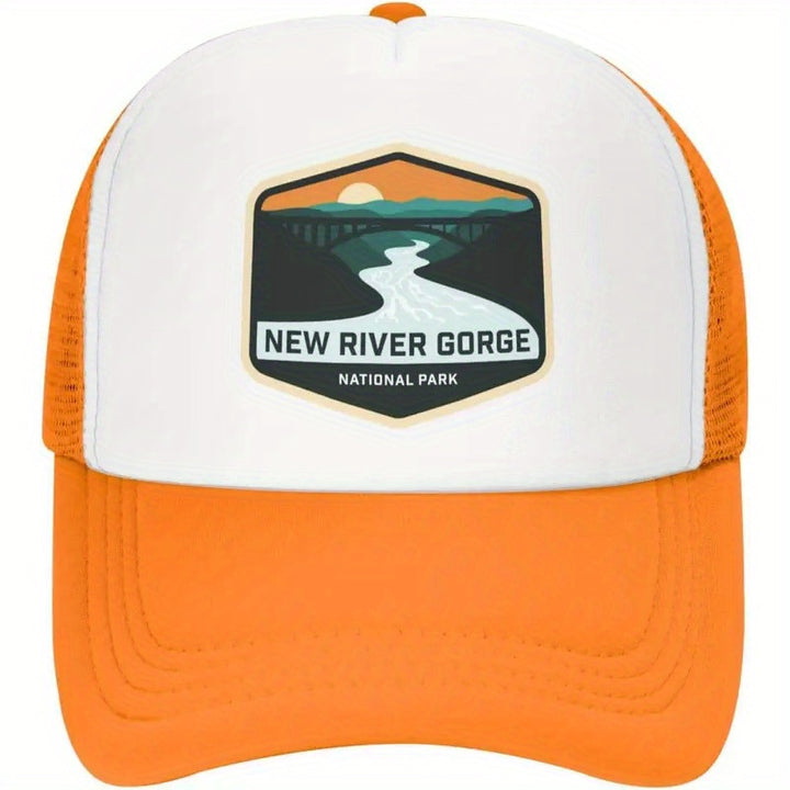 Gorra de béisbol transpirable para hombres, adecuada para hombres y mujeres, ajustable, perfecta para actividades al aire libre de verano en el Parque Nacional del Nuevo Río Gorge.