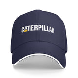 1 gorra de béisbol ajustable con estampado de CATERPILLAR para hombre y mujer, gorra tipo trucker transpirable, negra con logo blanco, ideal para actividades al aire libre, pesca y regalos