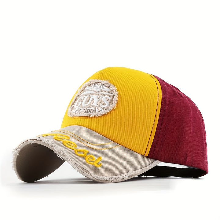 Gorra de Béisbol Bordada para Hombre y Mujer, Estilo Versátil Coreano con Ajuste Snapback y Diseño Desgastado