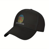 1 pieza de gorra de béisbol de poliéster con huella dactilar Amazigh, gorra de golf ajustable y transpirable, visera de moda con borde curvo para hombres y mujeres, gorra de sol ligera y casual Y2K, visera de sol Ha.