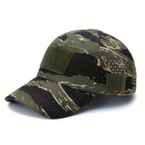 Gorra de béisbol con diseño de camuflaje para hombre, protección solar, transpirable, ideal para pesca, senderismo, campamento y caza, talla ajustable, gorra de playa