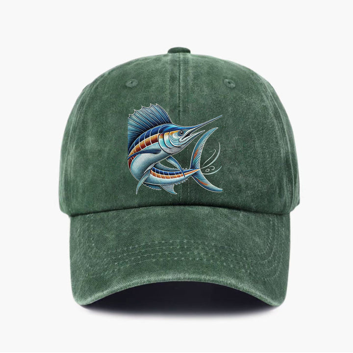 Gorra Unisex de Béisbol - Ajustable, Ligera y Transpirable para Hombres y Mujeres, Diseño Fácil de Cuidar, Accesorio Casual con Gráfico de Marlin, Ideal para Pesca y Construcción, Ajuste Regulable