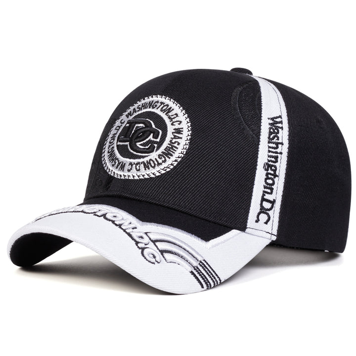 Gorra de béisbol con letras DC para hombre, ajustable al aire libre, ideal para viajes de primavera y otoño a la playa.