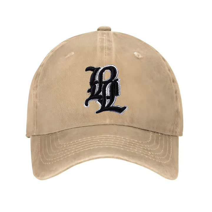 Gorra de Béisbol Unisex Negra con Logo 'B' Blanco - Gorra Deportiva Transpirable con Estampado de Letra B Grande, Ribete Blanco y Visera Curva para Hombres y Mujeres, Uso Casual al Aire Libre, Gimnasio, Diario - Diseño de Monograma Icónico
