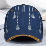 1pc Gorra de Béisbol con Estampado 2D Rhinestone Drizzle Glam - Poliéster Ajustable Snapback, Diseño Vibrante Completo, Ideal para Deportes, Running al Aire Libre y Estilo Urbano